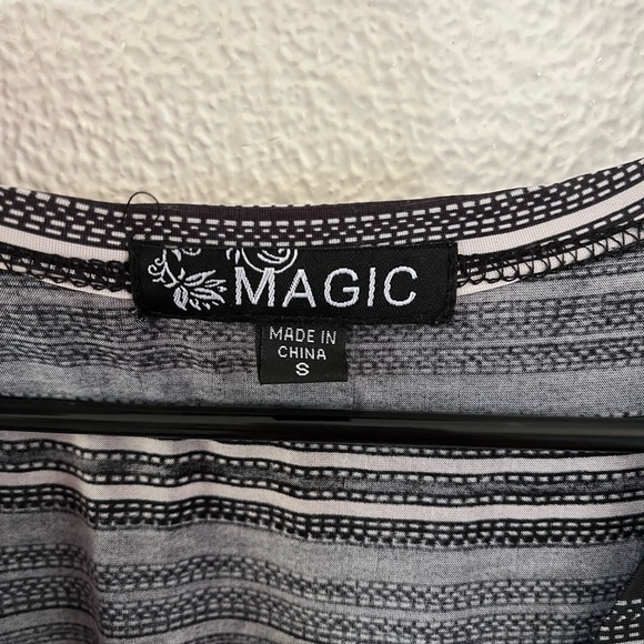 Magic Blue and Gray Sleeveless V-Neck Maxi Sundress - Picture 2 of 4